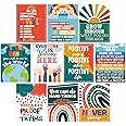 10 Classroom Decorations, Motivational Posters for Classroom, Inspirational and Educational Posters for Teachers, Classroom Rules Wall Decor Poster, Growth Mindset Bulletin Board and Wall Decor for