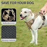 HEELE Dog Harness Small Medium No Pull Padded Reflective Vest with Handle Brown view 7