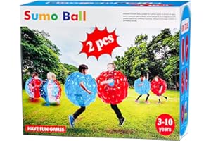 SUNSHINE-MALL 2 Pack-bumpers for kids, bounce ball for Kids, kids sumo Balls, grass ball for child outdoor team gaming play for 3-12 ages (60 cm, blue+red)