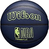 WILSON NBA Forge Plus Indoor/Outdoor Basketball - Navy Blue, Size 7-29.5"