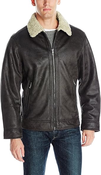 faux shearling jacket mens