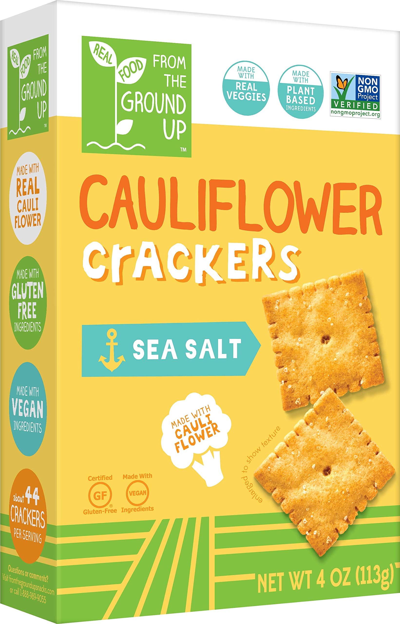From the Ground Up Cauliflower Crackers Cheddar 20
