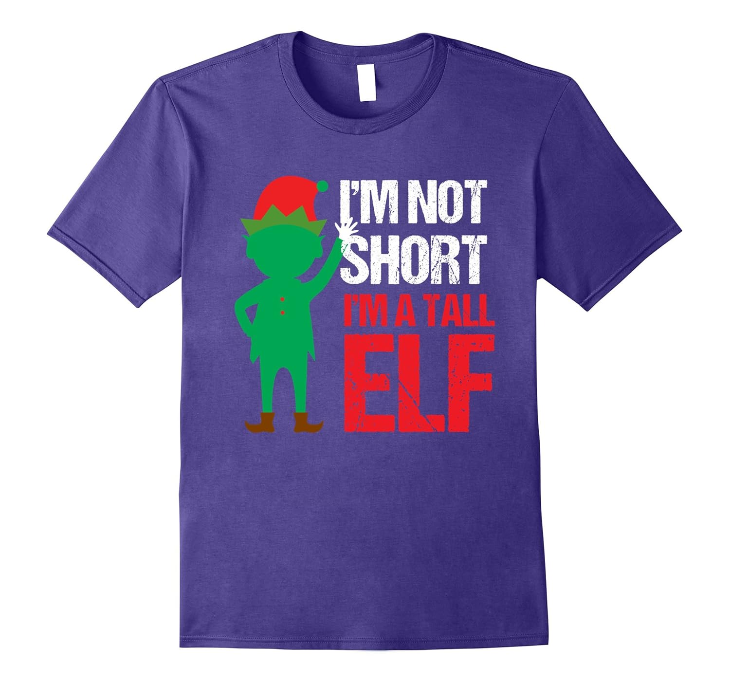 I'm Not Short I'm A Tall Elf Funny Christmas T-Shirt-ANZ