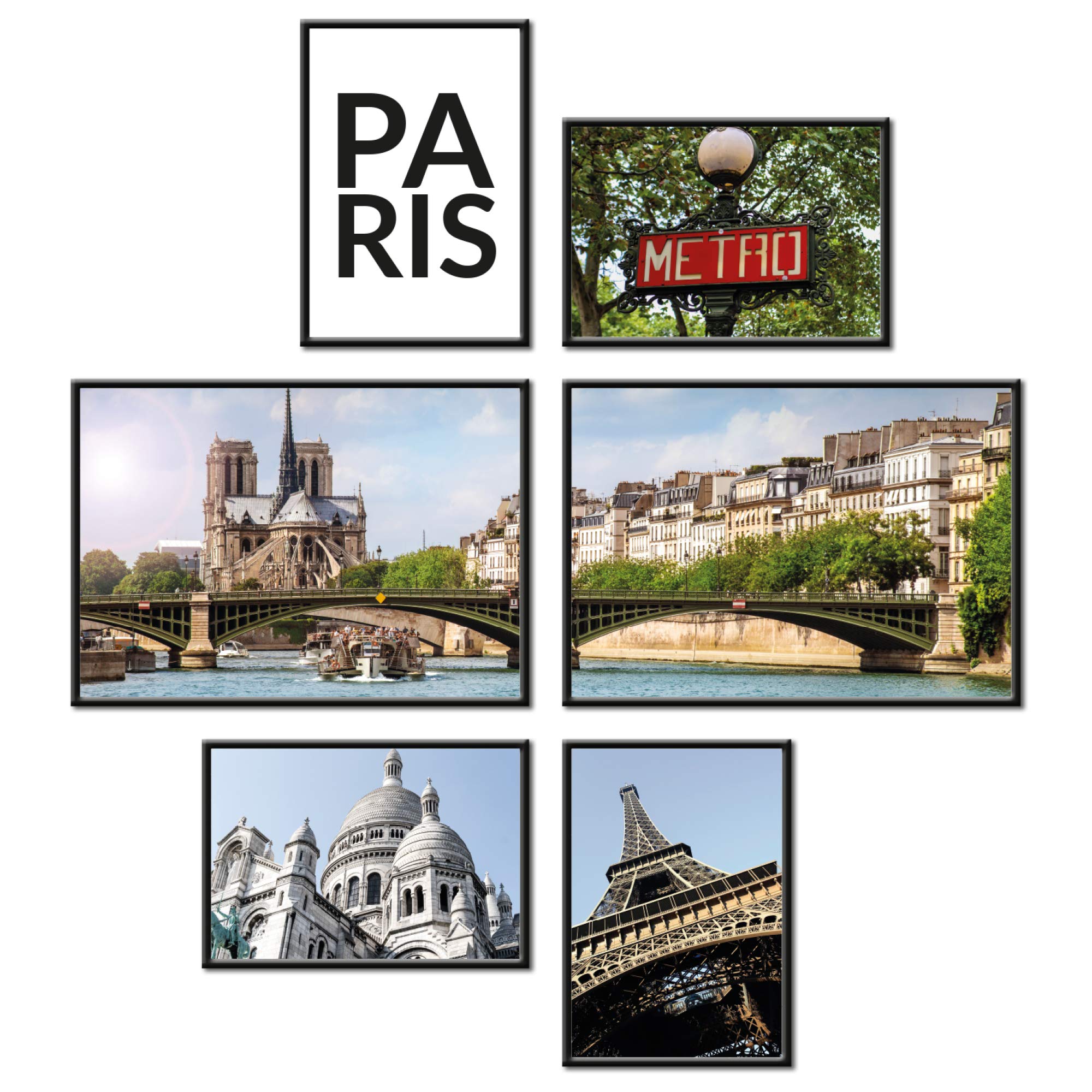 Premium Poster Set | Decorative Pictures Living Room Modern | Bedroom Picture for the Wall | (Paris, A4 | A5) โ image 1