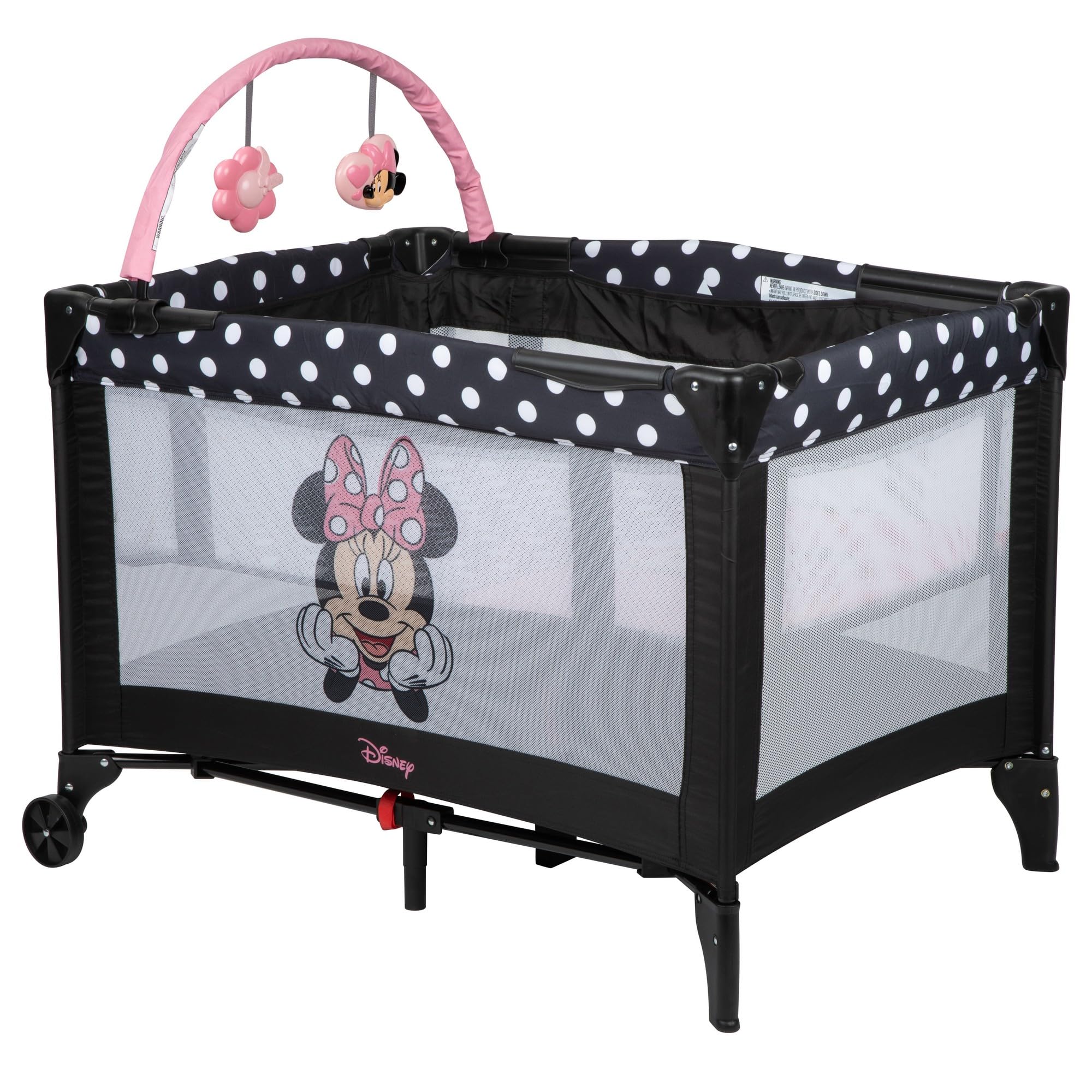 Disney Baby® 3D Ultra Play Yard with Bassinet and Storage Bag, Peeking Minnie