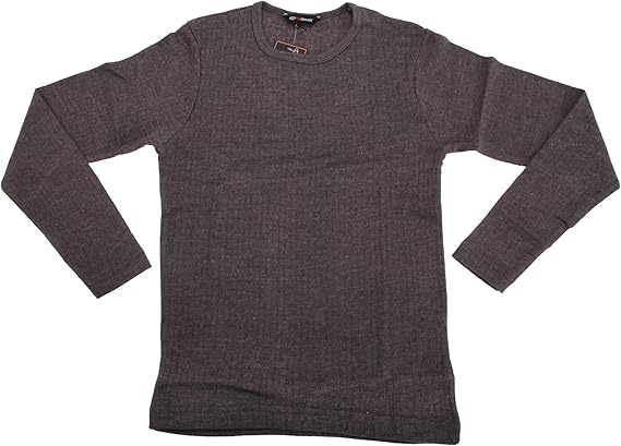 Amazon キッズ 子供用 ボーイズ 無地 サーマル 長袖tシャツ トップス インナーtシャツ カットソー 冬 男の子 13 14歳 グレー Tシャツ カットソー 通販