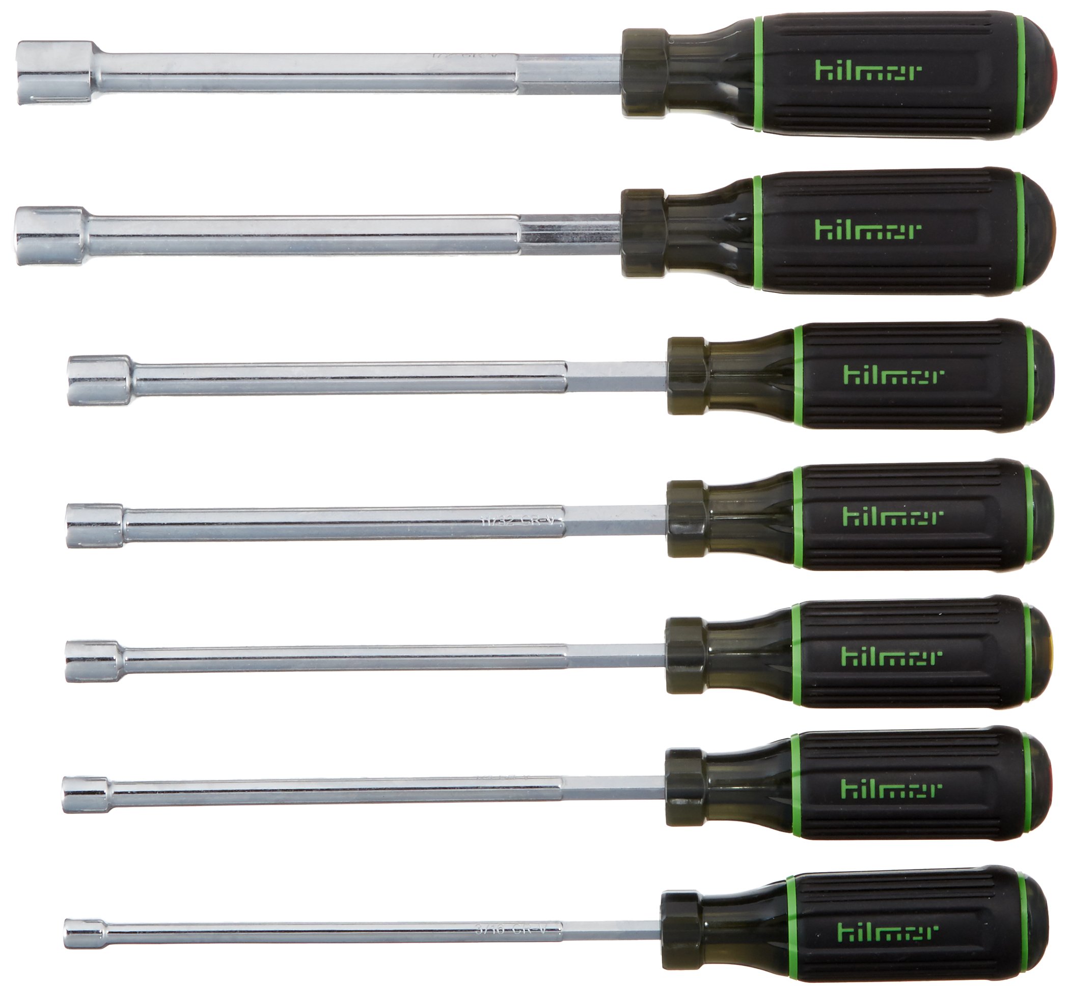 hilmor 1839075 6" Shaft Magnetic Nut Driver 7 Piece Set