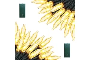 Lomotech Battery Operated Christmas Lights - 2 Pack Total 16ft 50LEDs Battery Mini String Lights with Timer for Home, Garden, Party, Holiday, Tree Decoration (Green Wire, White)