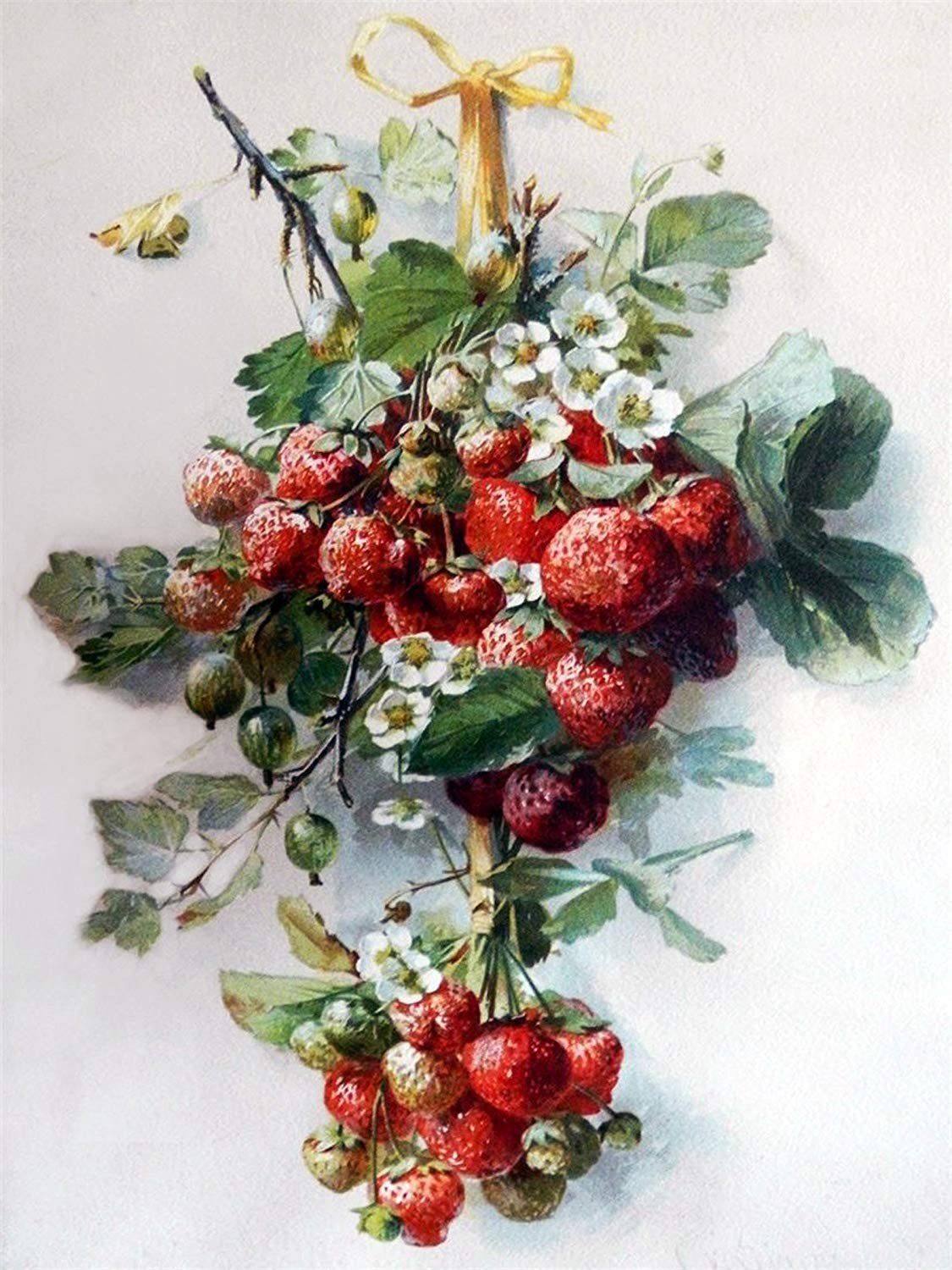 Strawberries by C. Sivers Accent Tile Mural Kitchen Bathroom Backsplash Ceramic