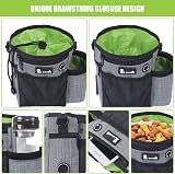 pecute Large Dog Treat Pouch Bag Water Bottle Holder Grey 5 Pockets view 6