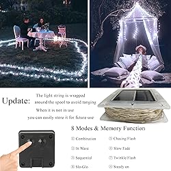 Joomer Solar Fairy Lights, 2-Pack Total 80FT 240LED
