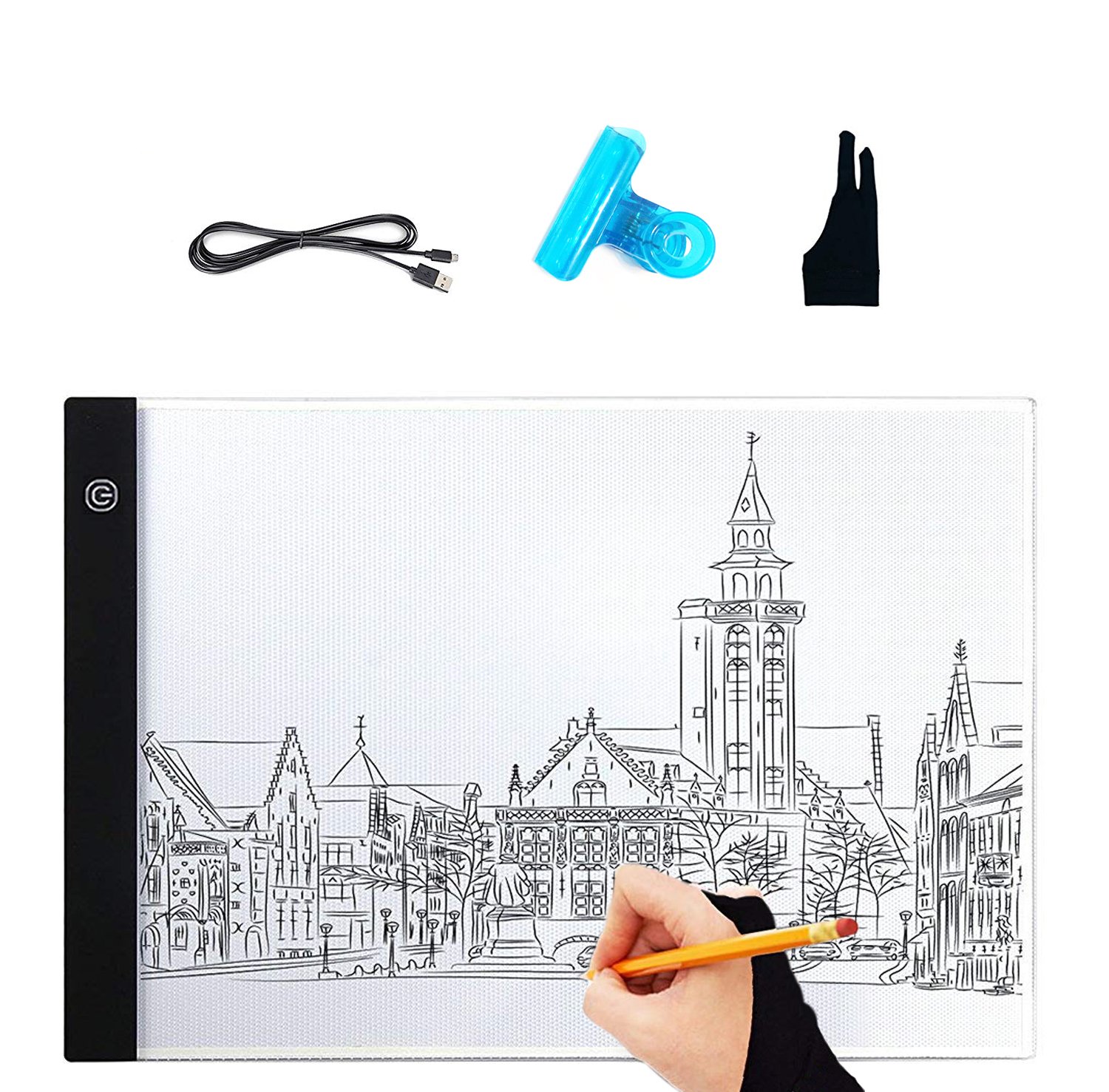 Light Box Drawing, A4 Light Box LED Copy Board Drawing Light Pad with