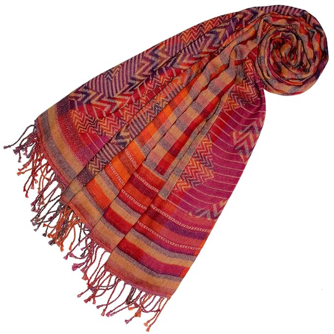 Lorenzo Cana Luxus Damenschal Pashmina Schaltuch aus 90% Baumwolle mit 10% Wolle Stola Damenschal Naturfaser Schal Markenscha