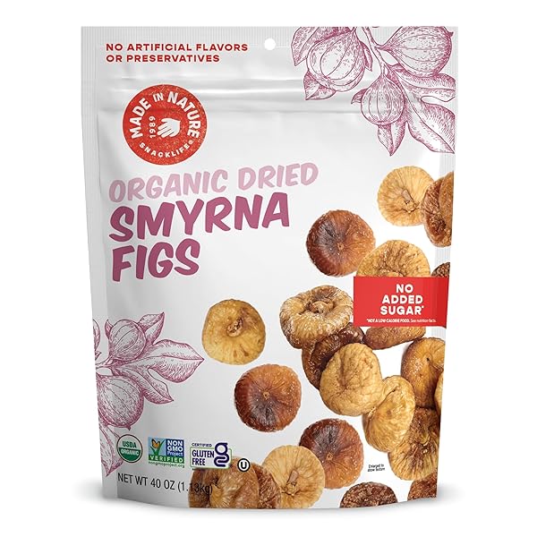 MADE IN NATURE ORGANIC DRIED TURKISH SMYRNA FIGS, 40 OUNCE (PACK OF 1) – VEGAN SNACK, NON-GMO, UNSULFURED, GLUTEN FREE, KOSHER