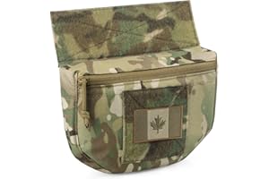 WYNEX Tactical Drop Pouch for Chest Rig, Sub Abdominal Carrying Kit Bag Utility Tool Dangler Organizer Pouch Hook-and-Loop Ad