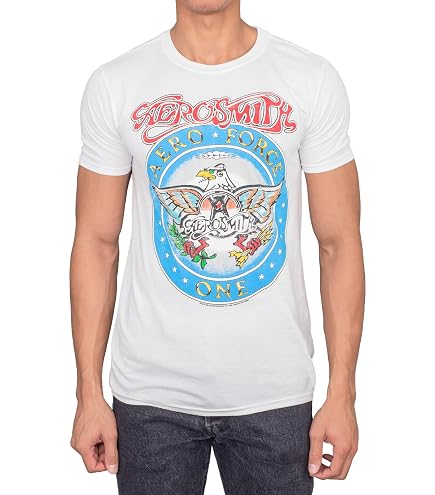 Impact Merchandising Aerosmith Aero Force Men's White Short Sleeve