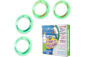 AYL [4 Pack] Kid's Flying Rings Flying Disc - Glow in The Dark - Fly Straight - Weight 1.15 OZ Only - Floats On The Water - Best Healthy Activities for Your Family - Party Outside and Play!