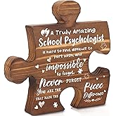 School Psychologist Thank You Appreciation Gifts, School Psychologist Office Decor Puzzle Piece Gifts Decorative Signs Plaques AXX03