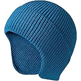 TUVATU Winter Beanie with Ear Flaps, Warm Knit Hat for Men Women, Knit Cap with Earflaps for Cold Weather