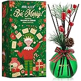 Airkeep Christmas Reed Diffusers Set, 5.07 oz Christmas Balsam & Cedar Scented Diffuser with 8 Sticks,Long Lasting Home Fragrance for Long Days, Perfect for Bathroom, Shelf Decor, Air Fresheners