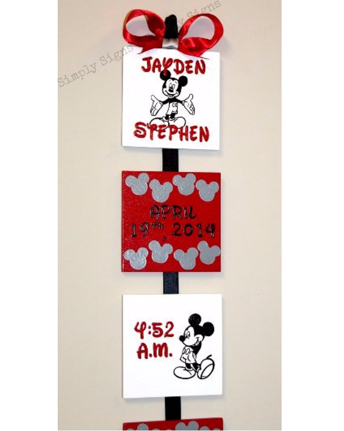 mickey mouse birth announcement