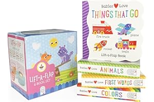4 Pack Babies Love Learning Lift-a-Flap Boxed Set: First Words, Animals, Colors, and Things That Go (Chunky Lift a Flap)