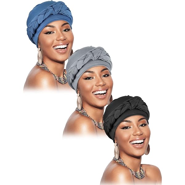 Women Turbans and Head Wraps, Skull-Caps, African Turban Flower Knot Pre-Tied​​​ DANMY Women Turbans and Head Wraps, Skull-Caps, African  main image 2