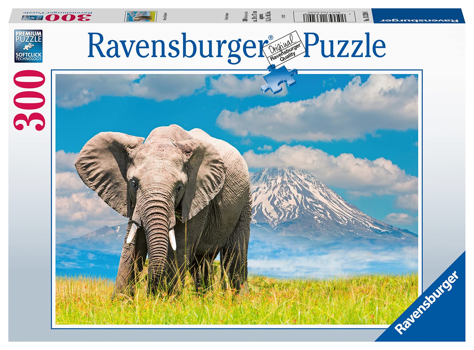 Ravensburger King of the Savannah 300 Piece Jigsaw Puzzle for Adults & Kids Age 10 Years Up - Elephant, Animal, Wildlife Puzzles [Amazon Exclusive]