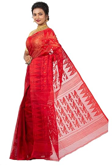 amazon red saree