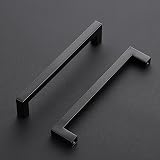 Ravinte 10 Pack Kitchen Door Handles Black 160mm Cupboard Pulls Square Bar view 2