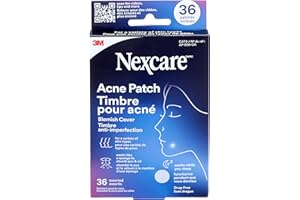 Nexcare Acne Cover, Skin Cover Absorbs Pus and Oil From Clogged Pores, Suitable Skincare for Most Skin Types - 36 Acne Covers