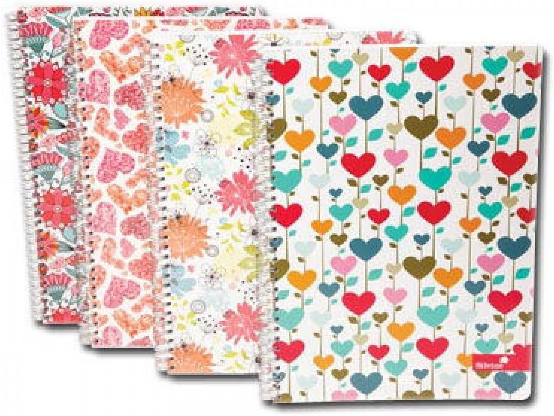 1 x A4 Twin Wire Marlene West Notebook Assorted Colours & Pen