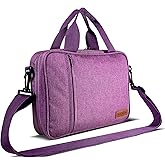 Bible Cover for Men Women, Zippered Bible Carrying Case Bible Protective Bag with Handle and Adjustable Shoulder Strap, Bible Bag for Women Men Kids (Purple)