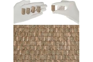 Miniature Roof Shingles, 200 Wooden Roofing Tiles for 1:12 Scale Dollhouse, REDUCIO!