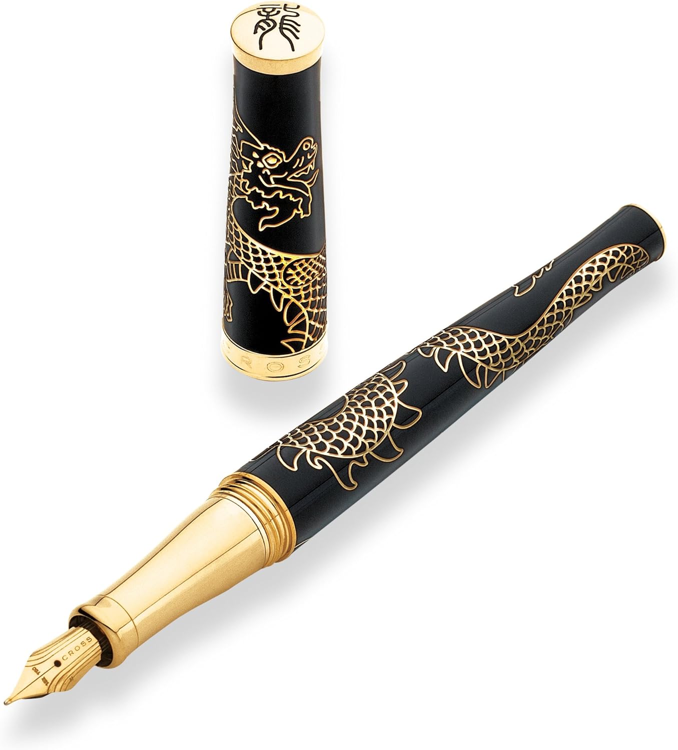 Cross Dragon - Special Edition Black Lacquer Fountain Pen Item# AT0316-8 - Image 2