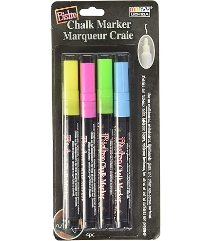 UCHIDA カラービュワー Amazon.com: Marvy Uchida Bistro Chalk Marker Set, Fine Tip