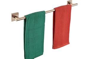 KOKOSIRI Bathroom Towel Bar Bath Towel Holders for Toilet Kitchen Cabinet Wall Mount 24 Inch Champagne Bronze Stainless Steel