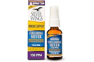 Natural Path Silver Wings Colloidal Silver 150ppm (750mcg) w/Echinacea & Oregano Immune Support Supplement - 1 fl. oz Spray