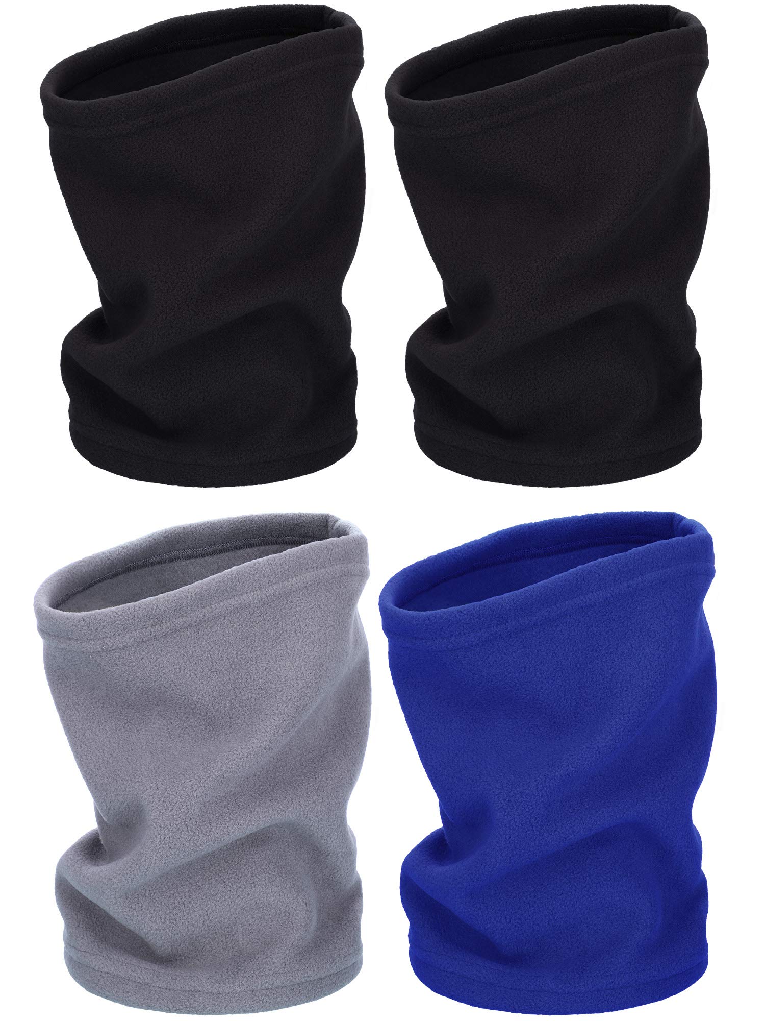 Blulu 4 Pieces Neck Warmer Ear Warmer Fleece Neck Gaiter Windproof Skiing Hiking Cycling Warmer for Adults and Kids Blulu 4 Pieces Neck Warmer Ear Warmer Fleece Neck Gaiter Windproof Skiing Hiking Cycling Warmer for Adults and Kids