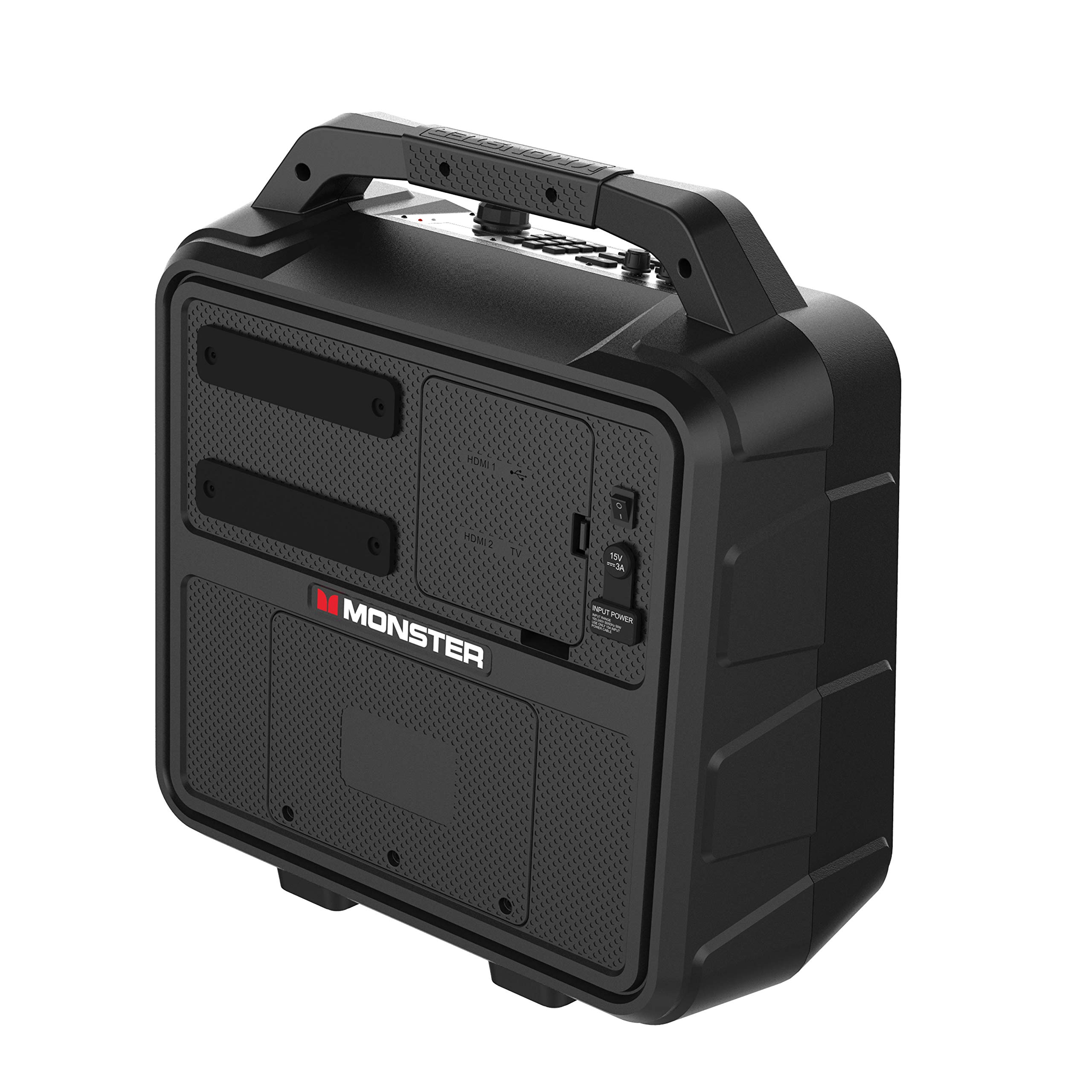 Monster Vision 2 | Portable Entertainment System, 15.6” 1080p Display, 60W Audio | Up to 25 Hours Playback | Two HDMI Ports for Your Favorite Smart Streaming Device & Gaming Console | Portable TV