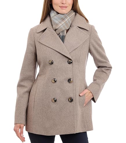 Amazon.com: BGSD Women Piper Wool Blend Hooded Short Walking Pea