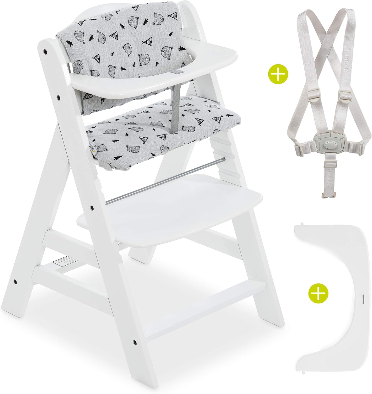 Chaise Haute Evolutive Reglable Avec Harnais De Securite Chaise Haute Bebe Bois Alpha Plus Coussin D Assise Hauck Blanc Gris Nordique Bebe Et Puericulture Chaises Hautes Sieges Et Accessoires Vibe Com Co