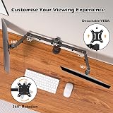 BONTEC Dual Monitor Stand for Desk 13–32 in VESA 75/100 Clamp Grommet view 3