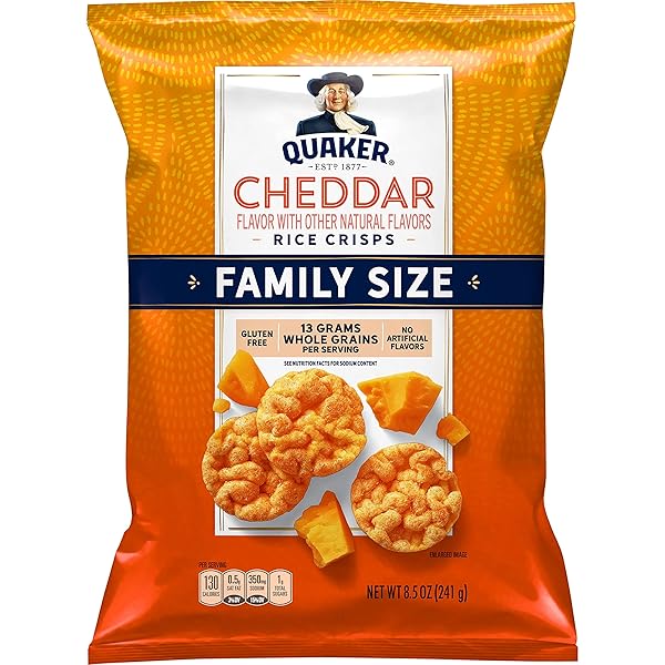 QUAKER RICE CRISPS CHEDDAR, 8.5 OZ