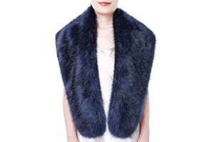 Dikoaina Extra Large Women's Faux Fur Collar for Winter Coat