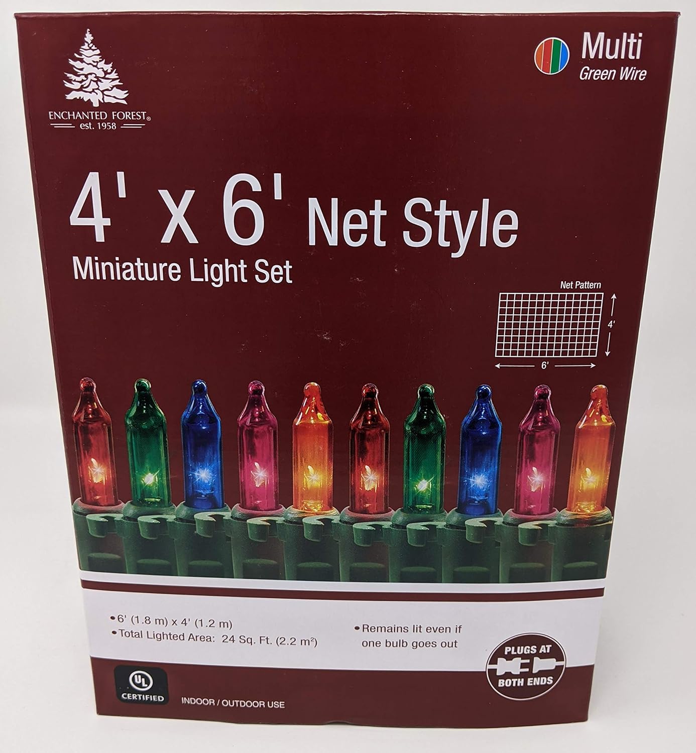 Enchanted Forest 150Count Multi Color Christmas Lights