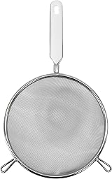 Fackelmann Stainless Steel Sieve Colander 18cm White Handle Inlay