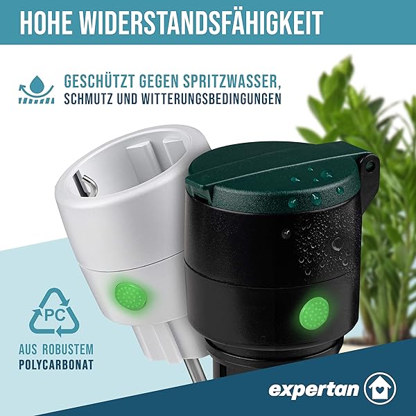 Expertan WLAN Steckdose Set 5 WLAN Steckdosen fr Innen  und Auenbereich   Fernsteuerung per App   kompatibel mit Google Home Alexa