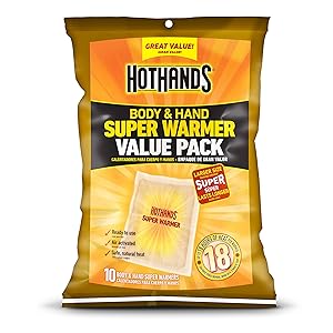 HotHands Body & Hand Super Warmers - Long Lasting Safe Natural Odorless Air Activated Warmers - Up to 18 Hours of Heat