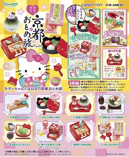 Amazon Com Re Ment Sanrio Hello Kitty Girl S Trip To Kyoto Petite Figure Complete Set Toys Games
